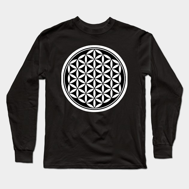 Flower Of Life Long Sleeve T-Shirt by bananati